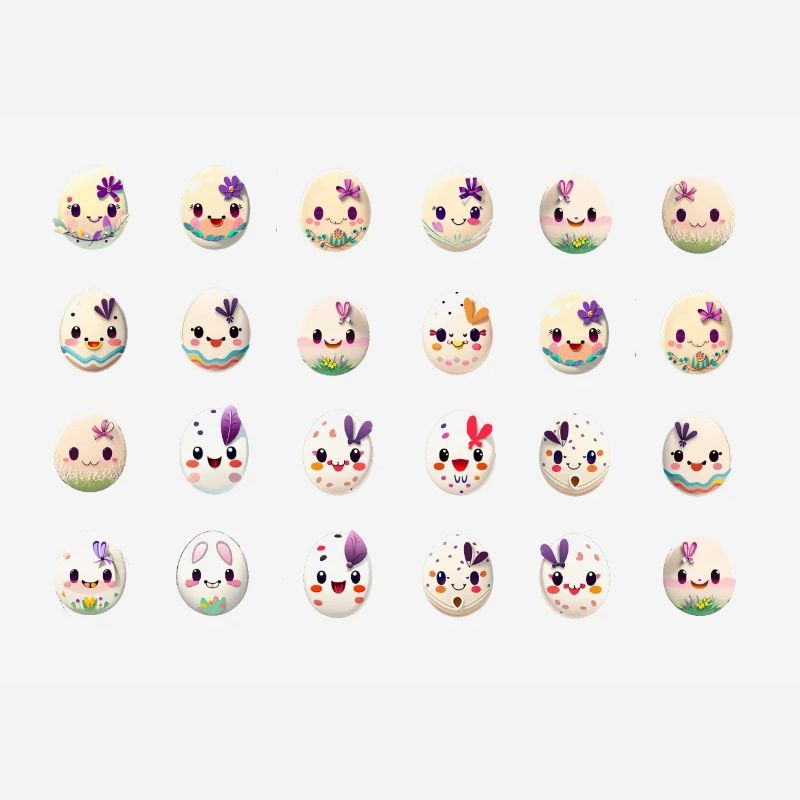 Easter pattern Easter motif many colorful eggs