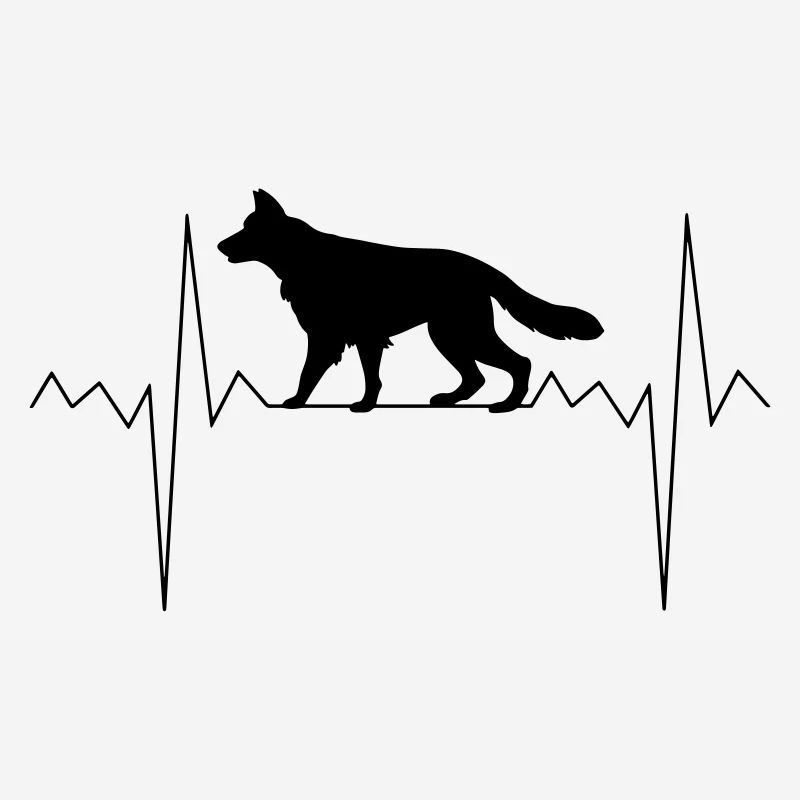Herzfrequenz Herzschlag Schäferhund Geschenk