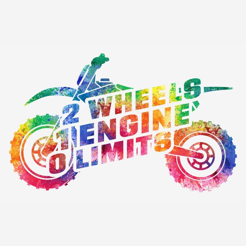 2 Wheels 1 Enginee 0 Limits Dirt Biker Motorcycle