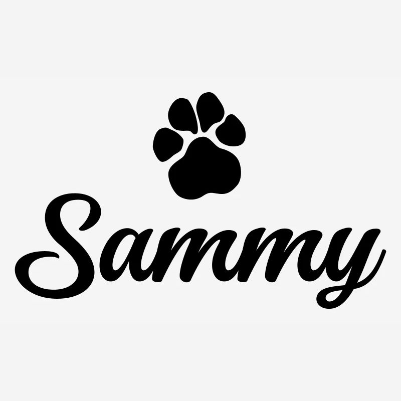 Dog name SAMMY with paw