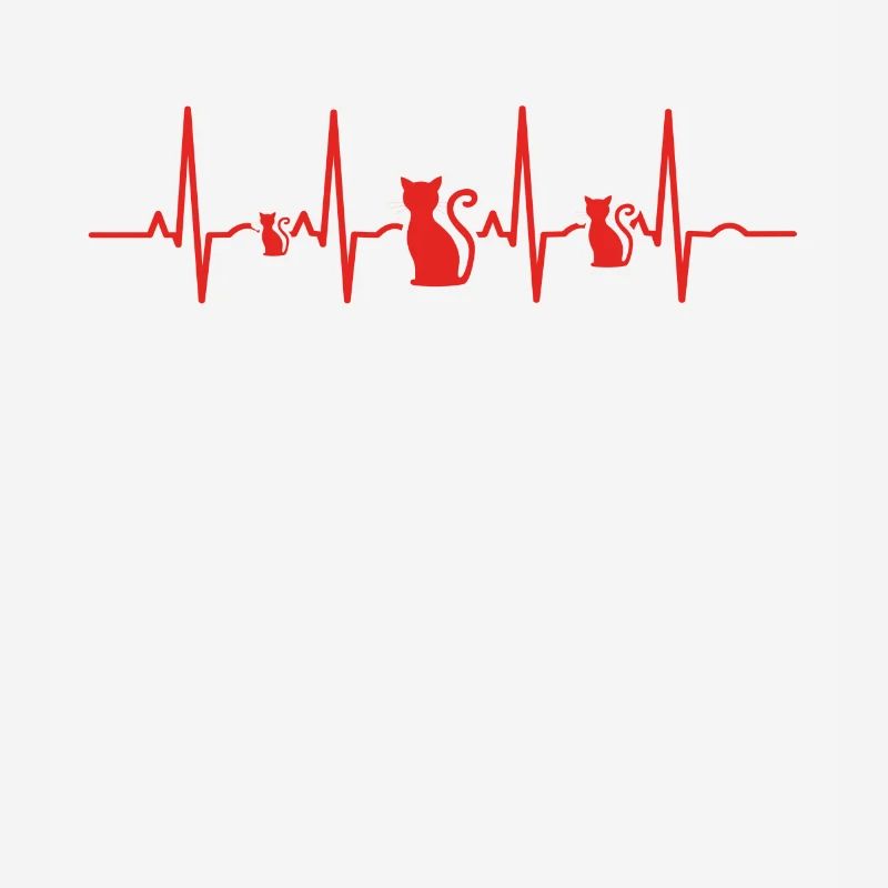 Heartbeat heart ekg evolution human cat gift
