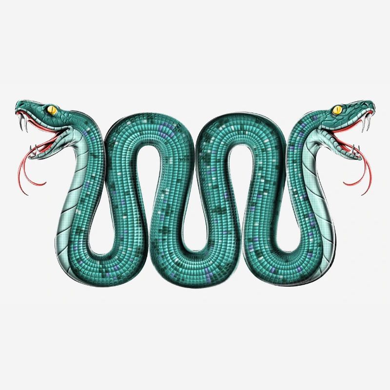 Aztèque deux têtes serpent serpent
