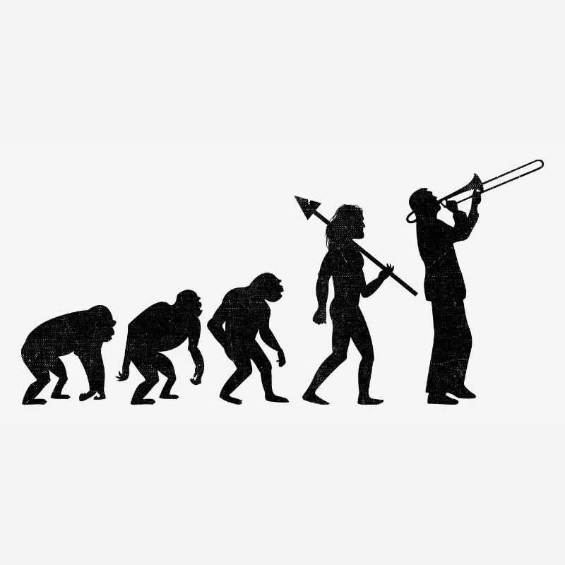 Tromboniste Trombone Player Evolution Marching Band