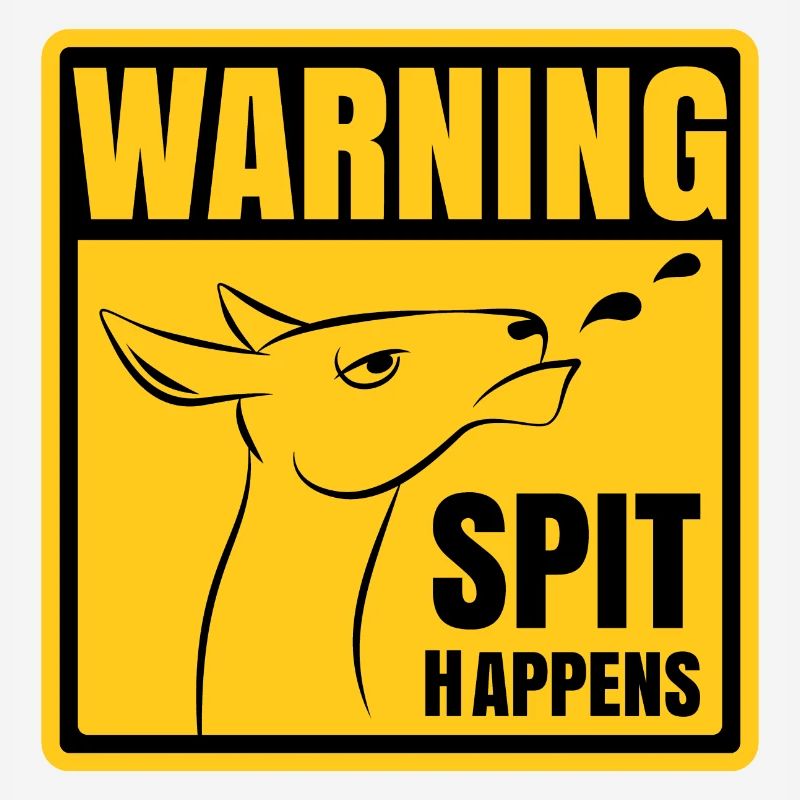 Attention - Spit arrive | Conception drôle Llama