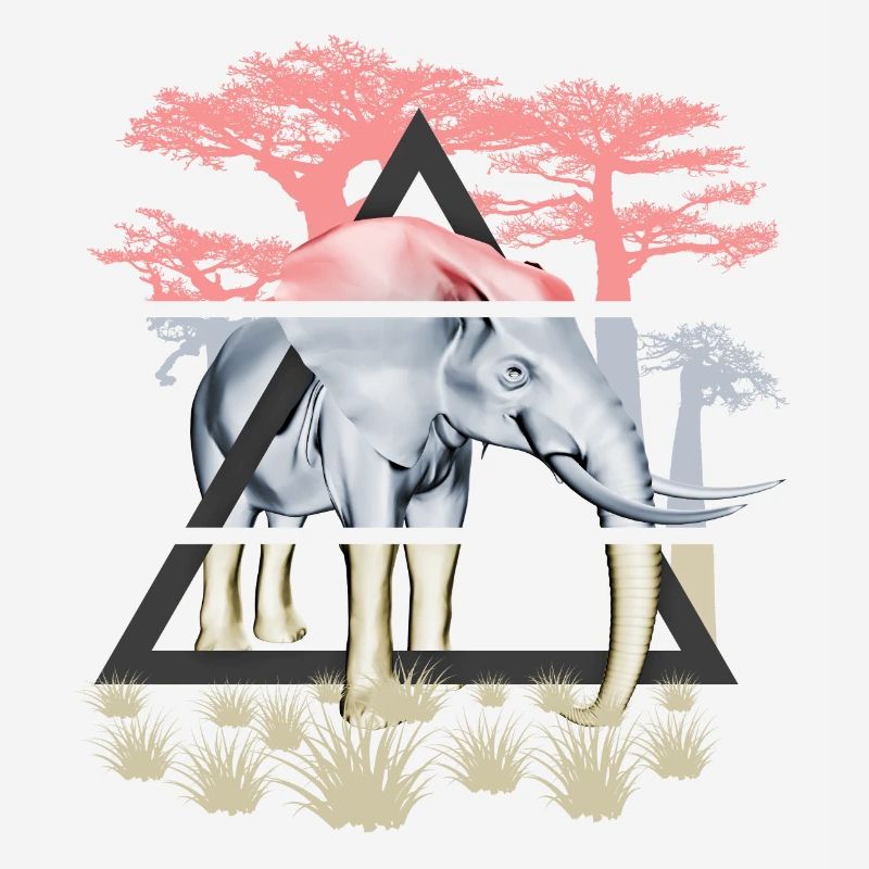 Weiser Elefant der Savanne