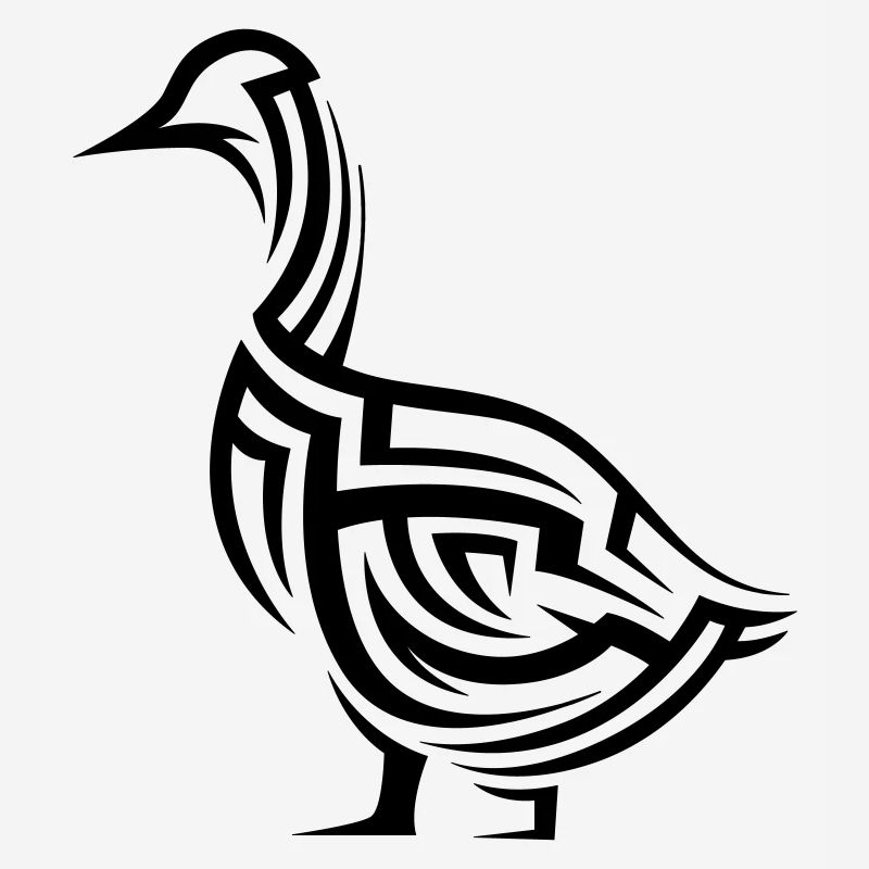 Duck Tribal Tattoo
