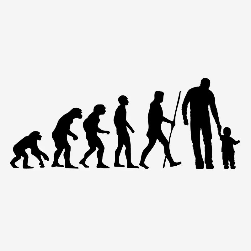 Evolution father and child son daughter gift