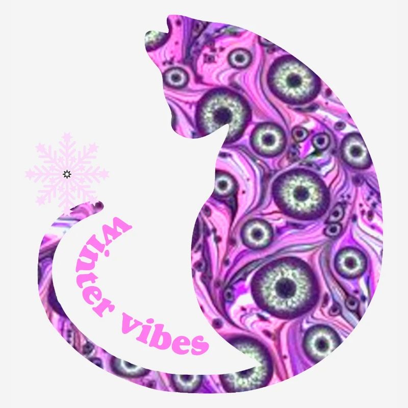 Cat with snowflake E 6