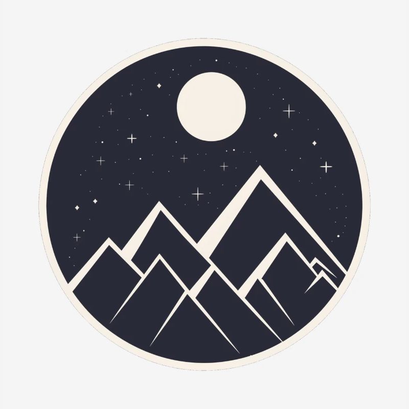 Mountain in Starry Night logo