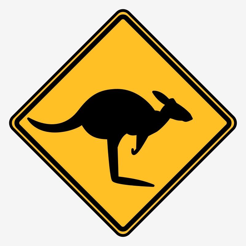 Caution kangaroo