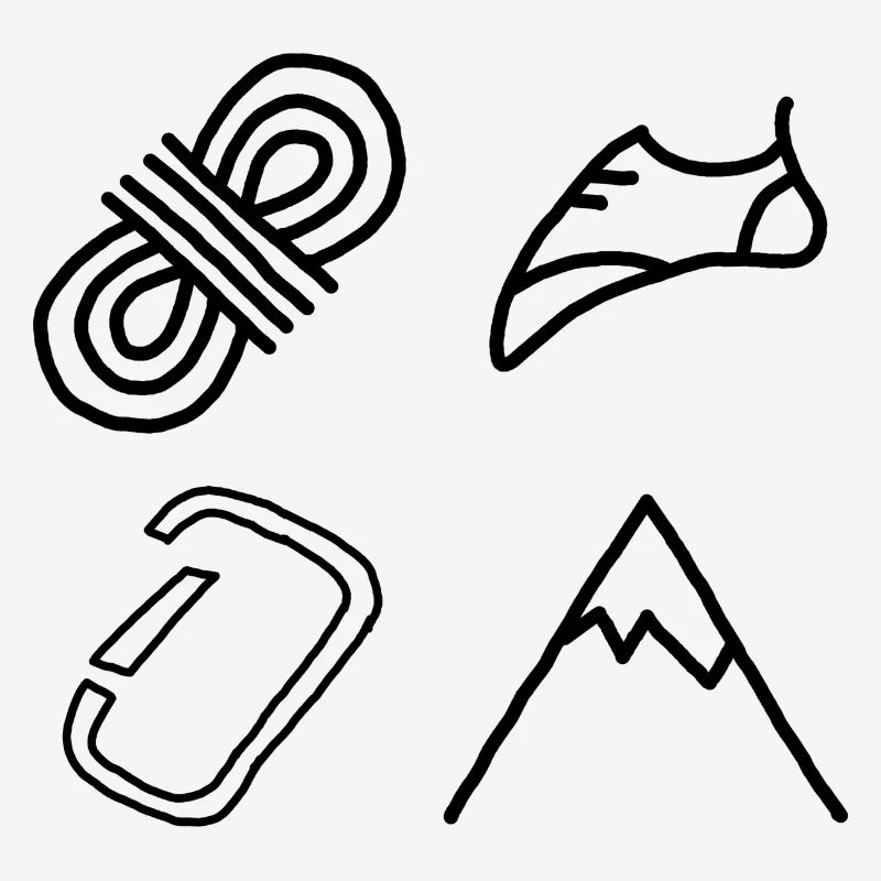 Retro Graphic Climbing Bouldering Rock Climber Mou