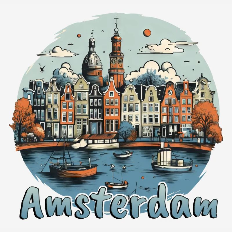 Amsterdam, Pays-Bas, Pays-Bas - Grunge Harbour et