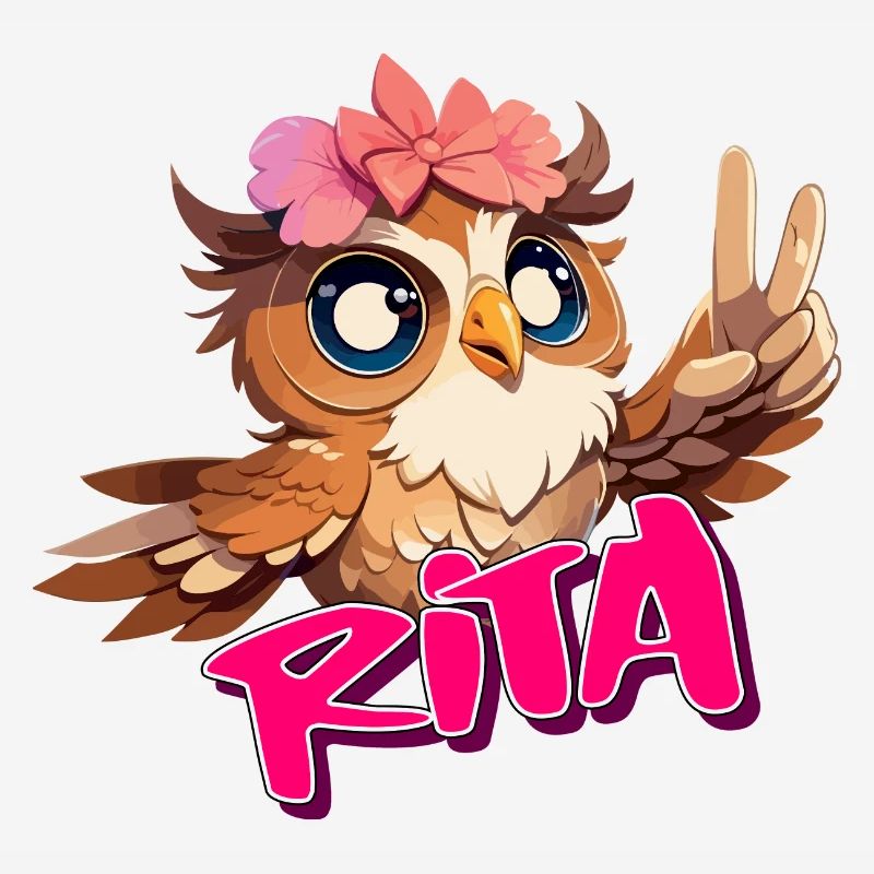 RITA - Schöner Mädchen Name mit süßer EULE