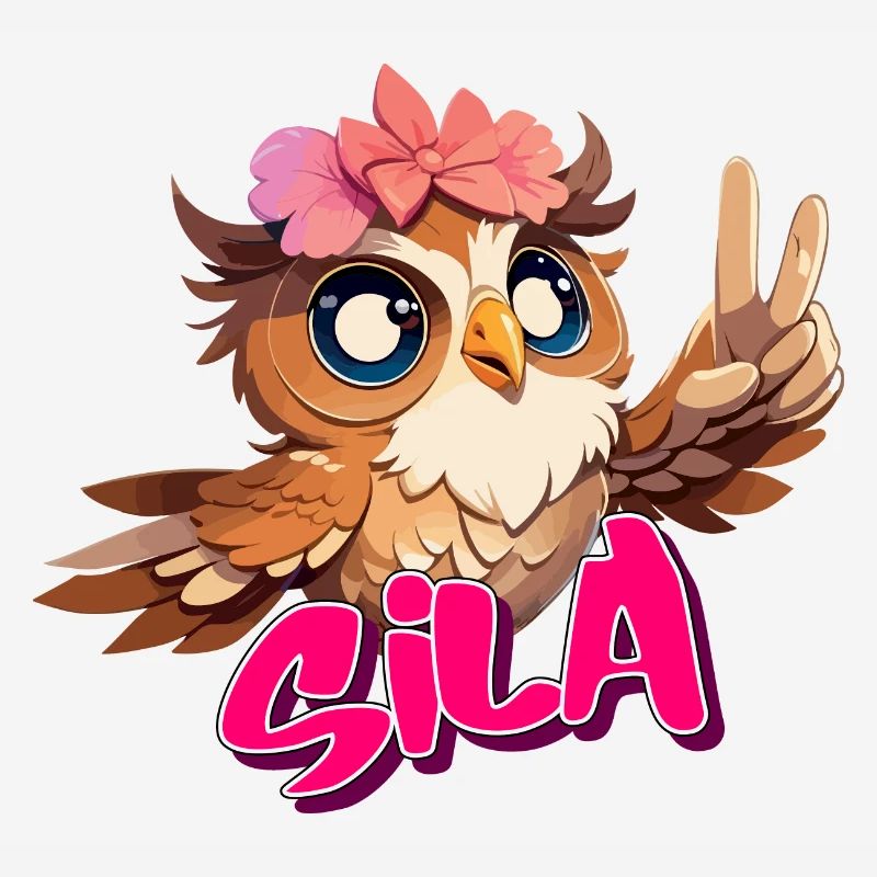 SILA - Schöner Mädchen Name mit süßer EULE