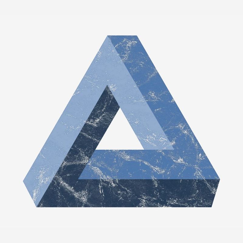 Triangle impossible Tribar Illusion optique Mathe