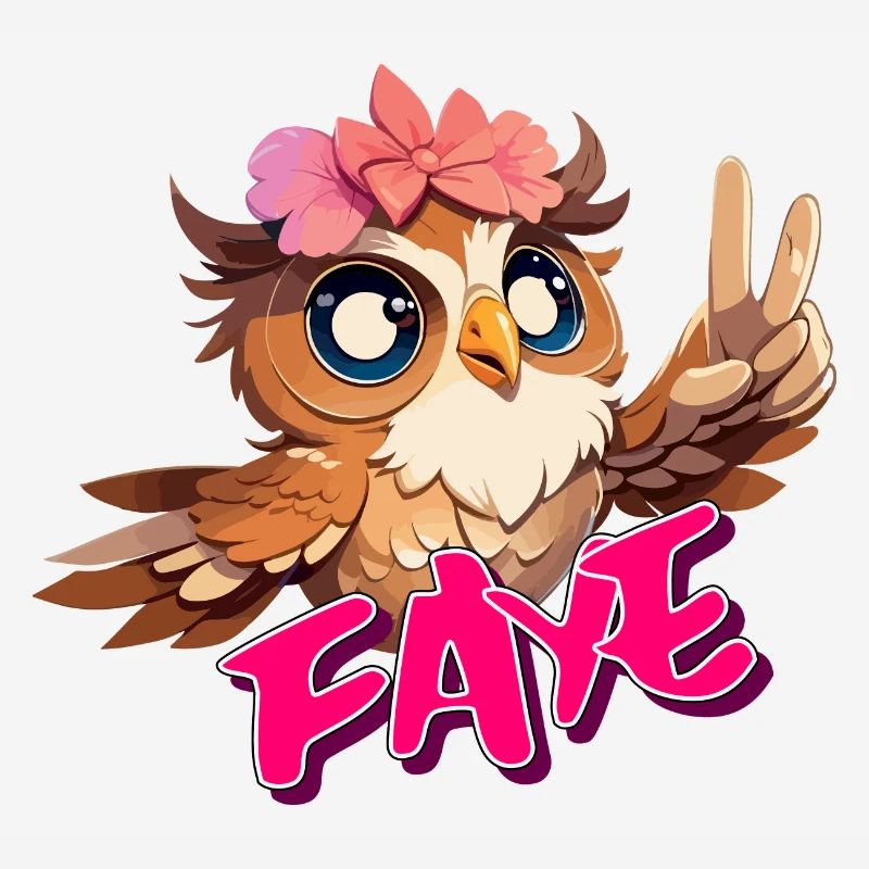 FAYE - Schöner Mädchen Name mit süßer EULE