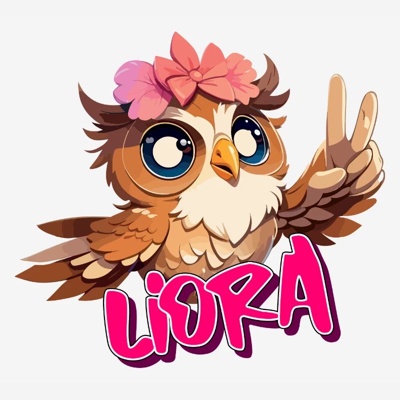 LIORA - Schöner Mädchen Name mit süßer EULE