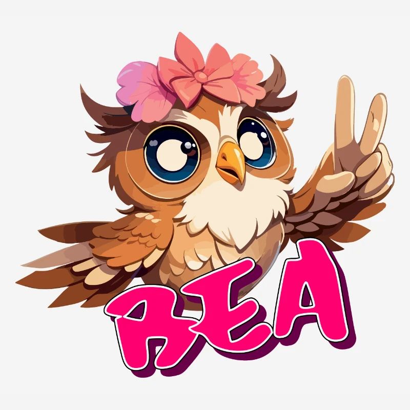 BEA - Schöner Mädchen Name mit süßer EULE