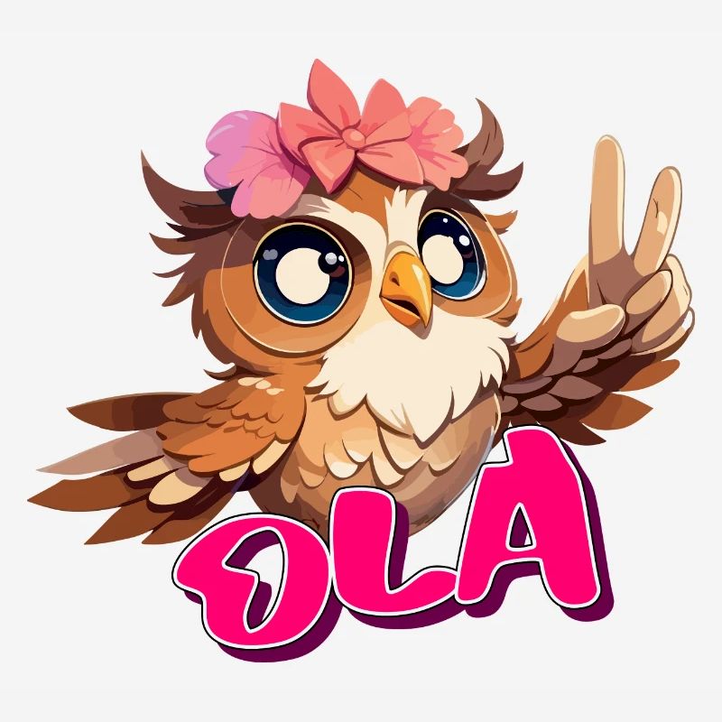 OLA - Schöner Mädchen Name mit süßer EULE