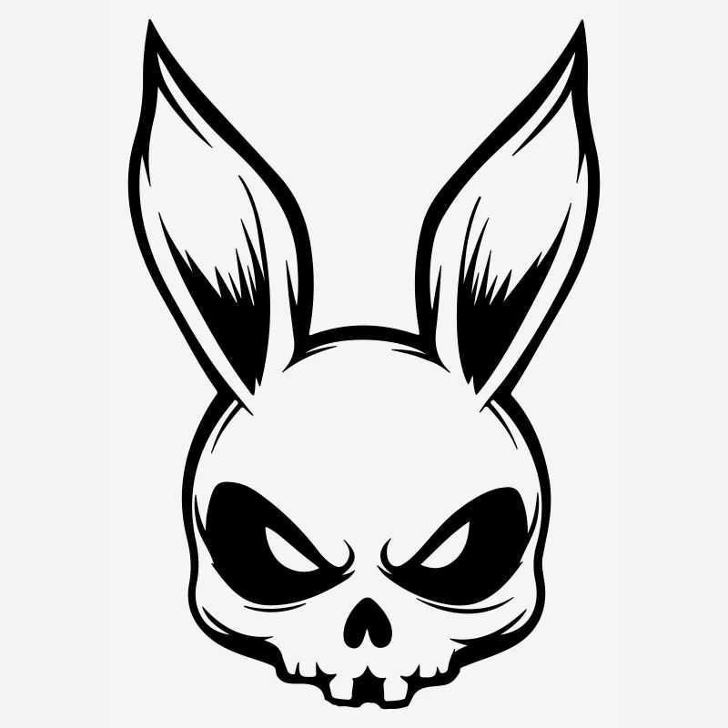 Crâne de squelette de lapin