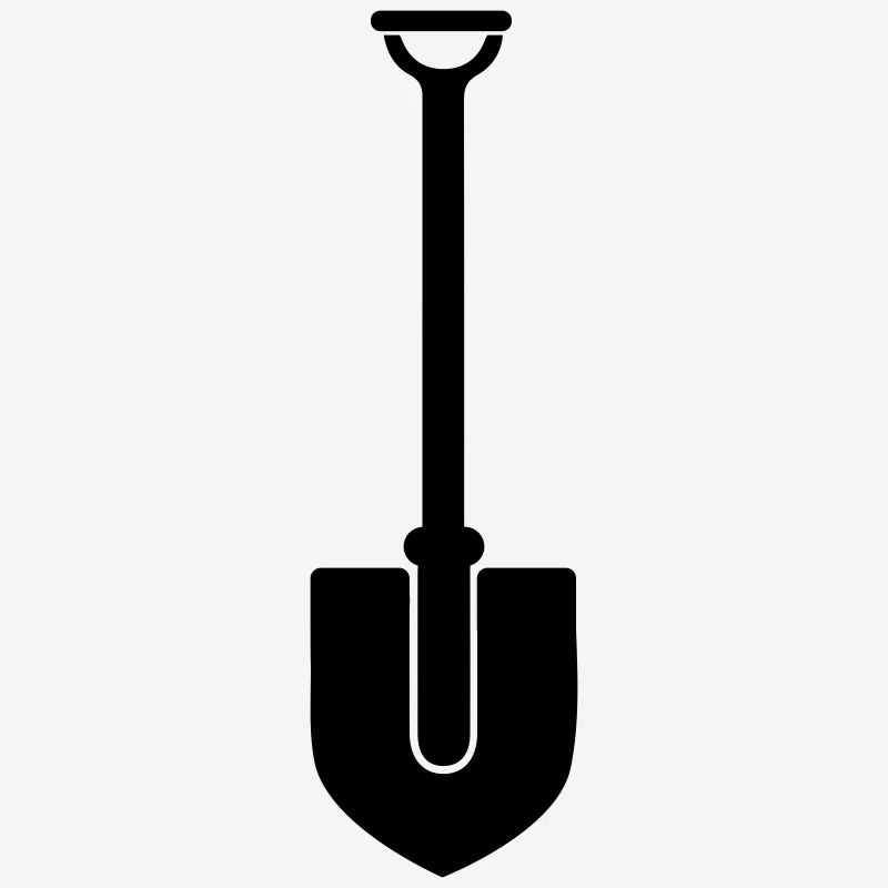 Shovel icon silhouette