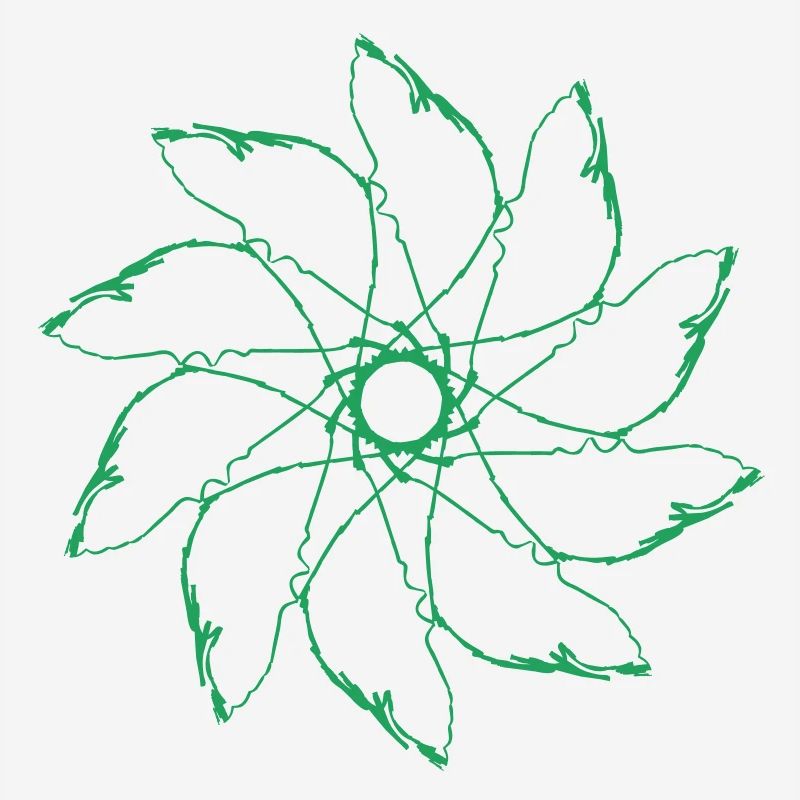 fleur | Éolienne | Mandala | Motif vectoriforme