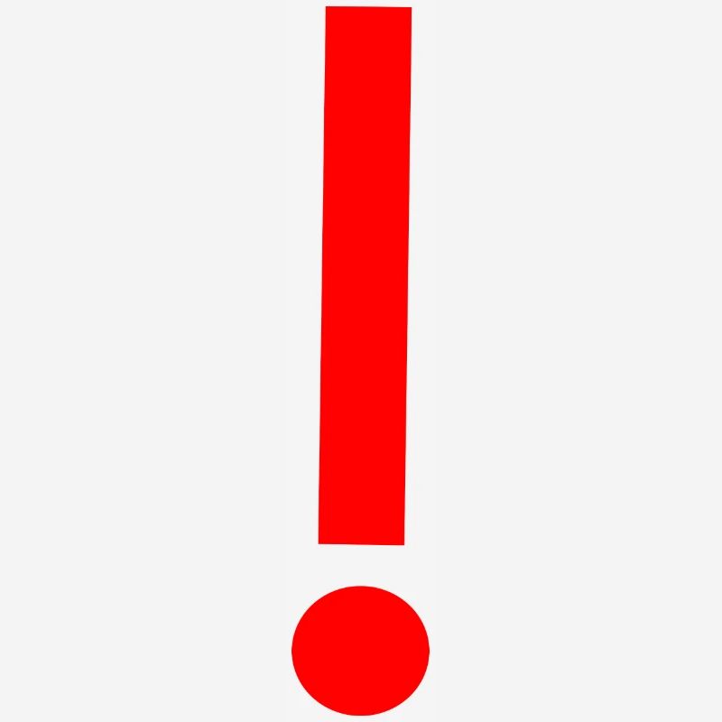 Red exclamation mark, template, pattern