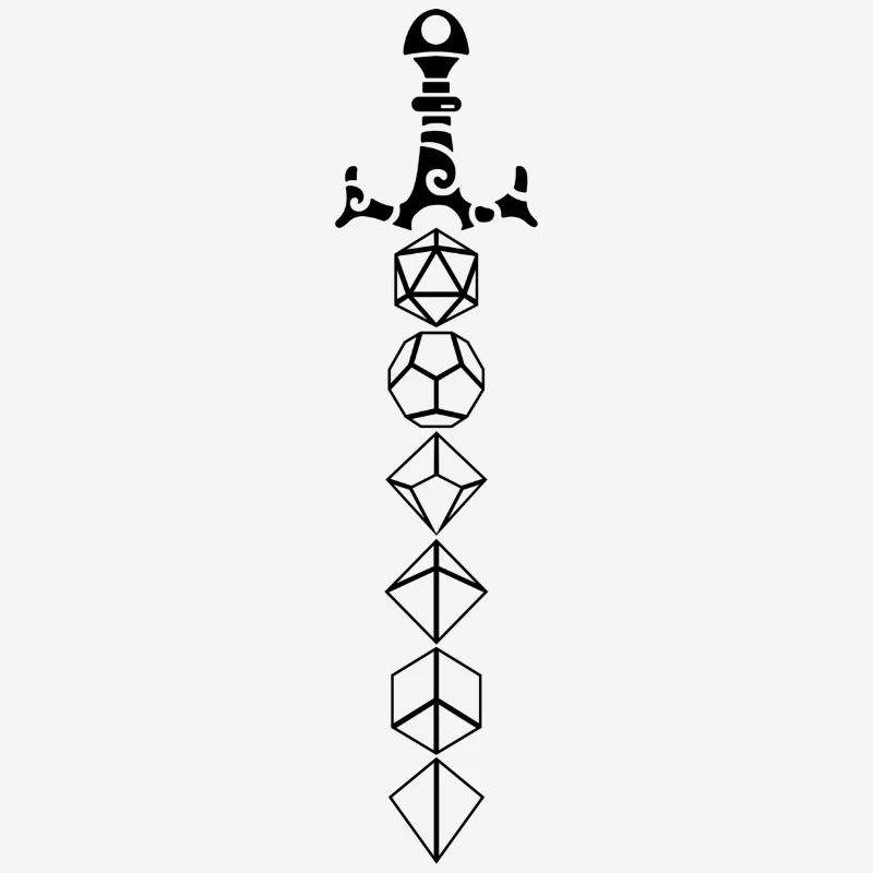 Épée de dés de donjon