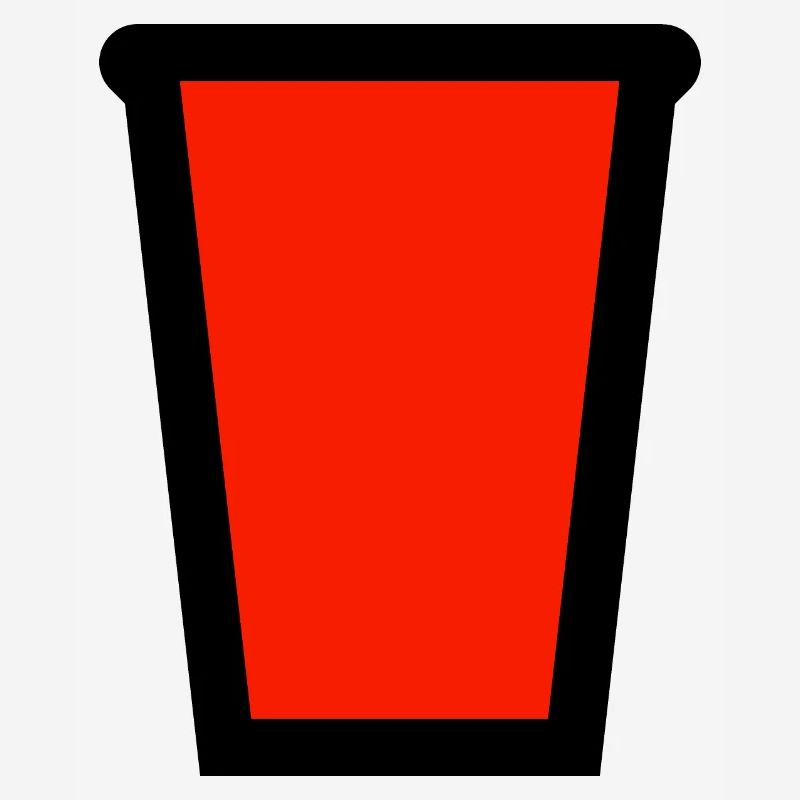 Red plastic cup for alcoholic drinks