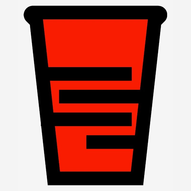 Red plastic cup for alcoholic drinks