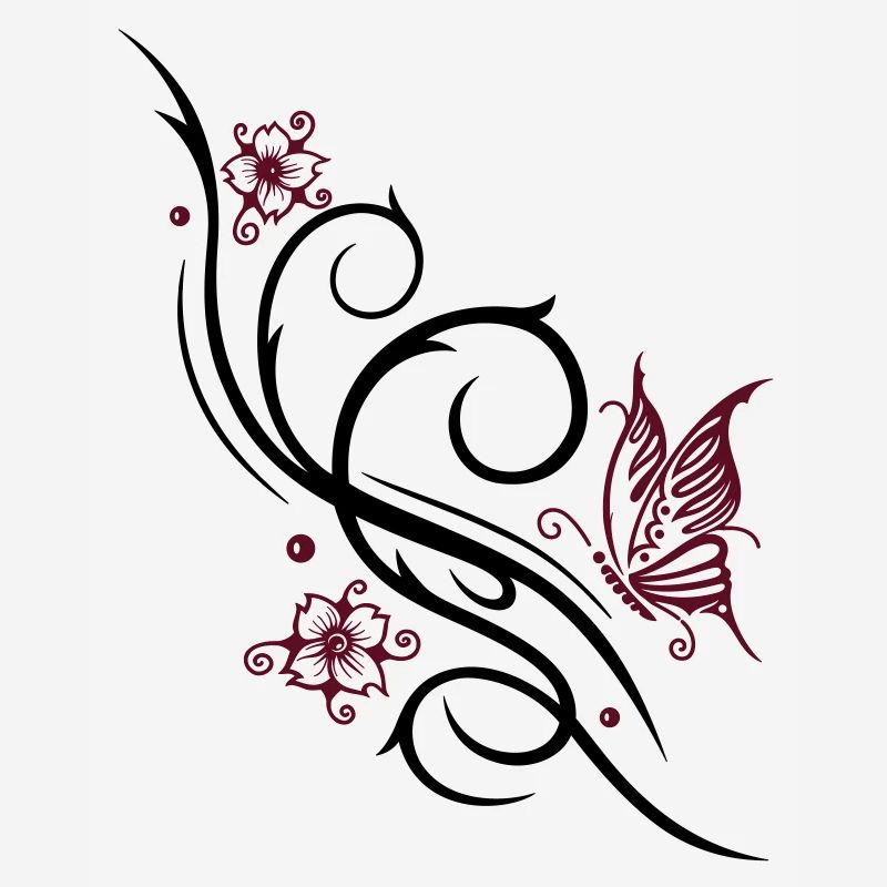 Cherry blossoms with butterfly