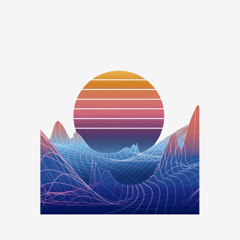 Synthwave Sunset Design