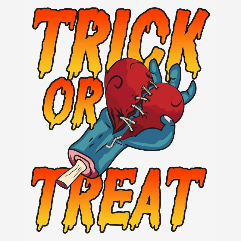 Halloween Trick or Treat Süßes oder Saures Herz