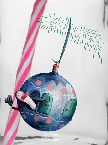 Weihnachtskugel Pinguin