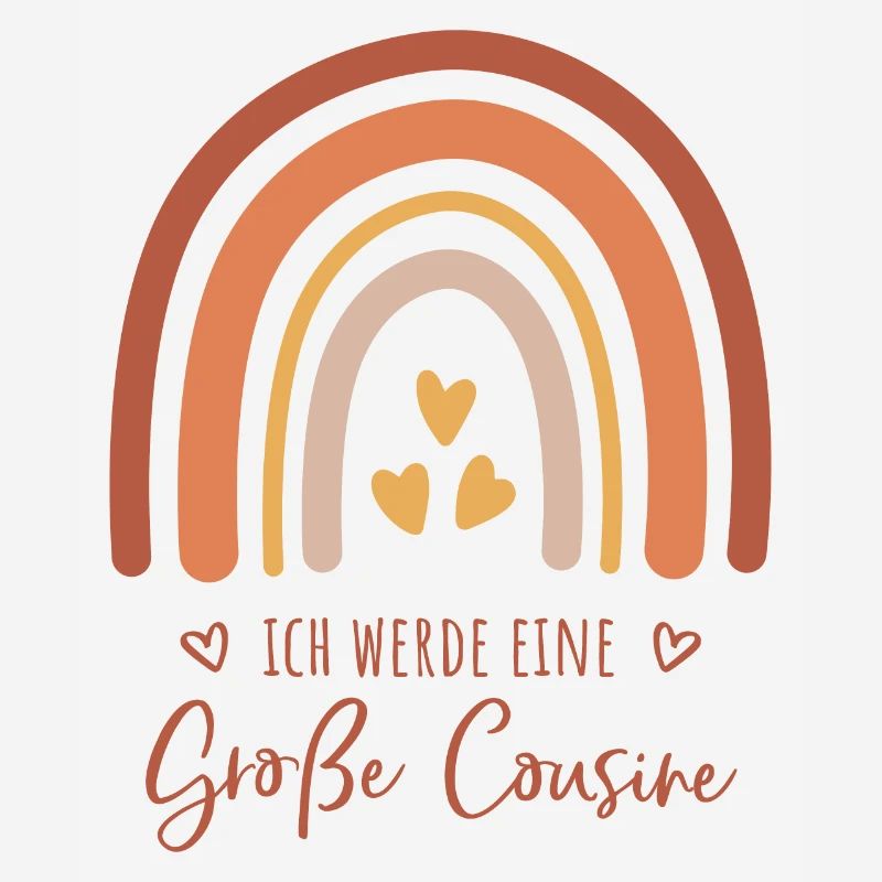 Ich werde eine große Cousine / Boho Regenbogen