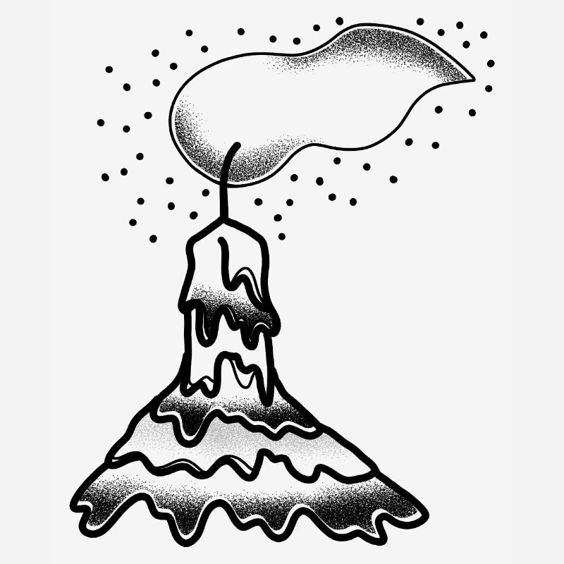 Witchcore tattoo style Dripping Candle