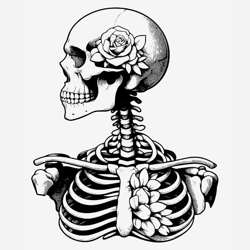 Squelette Fleurs