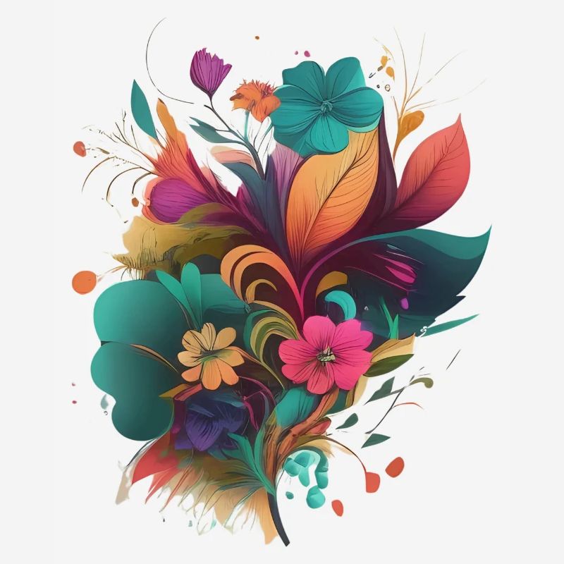Explosion Florale Abstraite