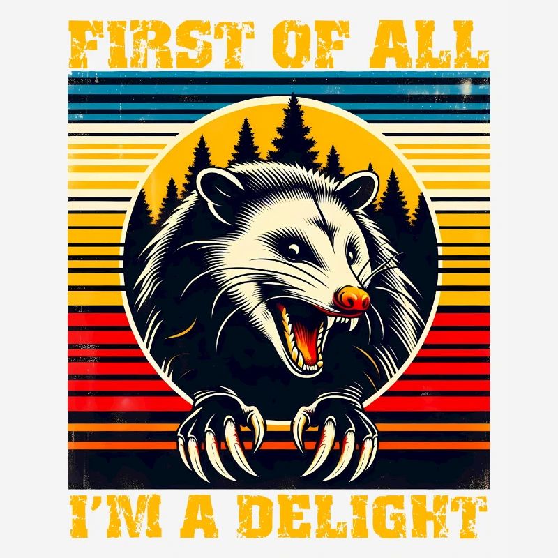 Zunächst einmal bin ich eine Freude, Retro-Opossum