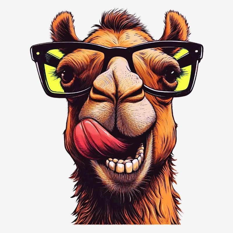 Kamel mit Sonnenbrille