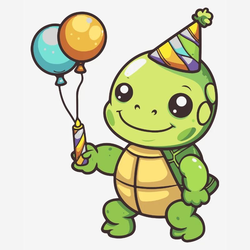 Bande dessinée d’anniversaire de tortue