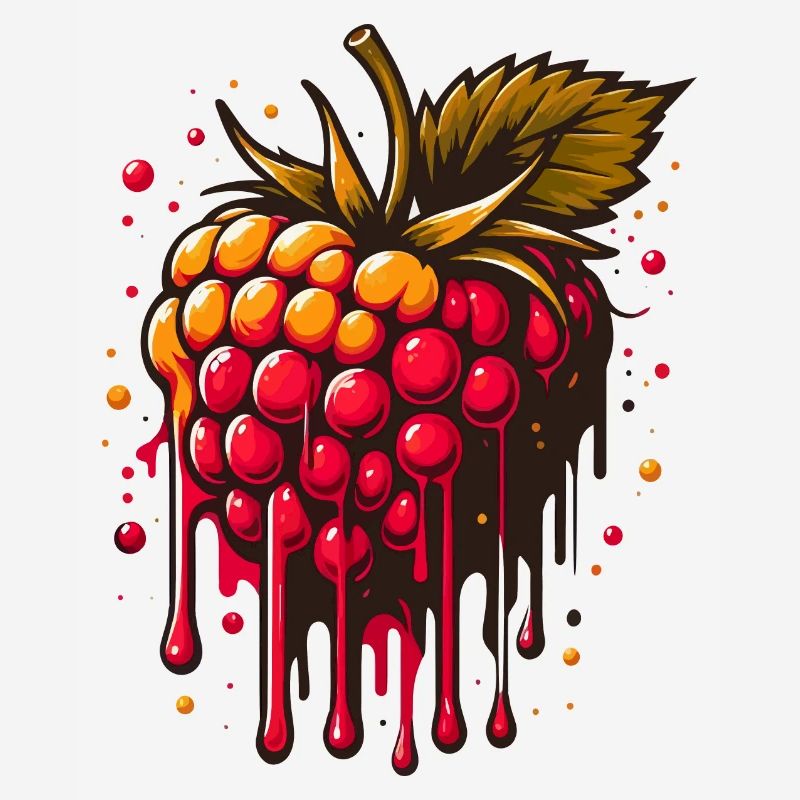 Two-tone dripping raspberry