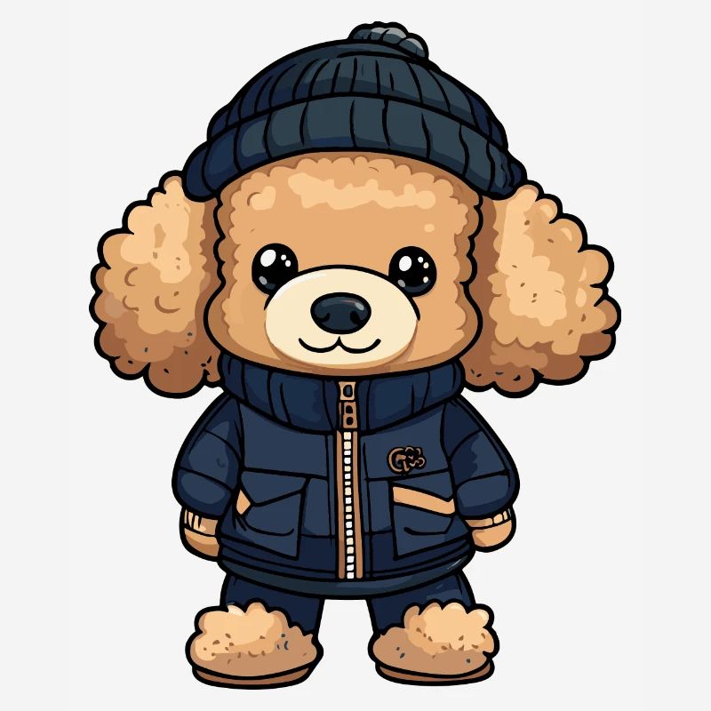 Caniche chien élégant