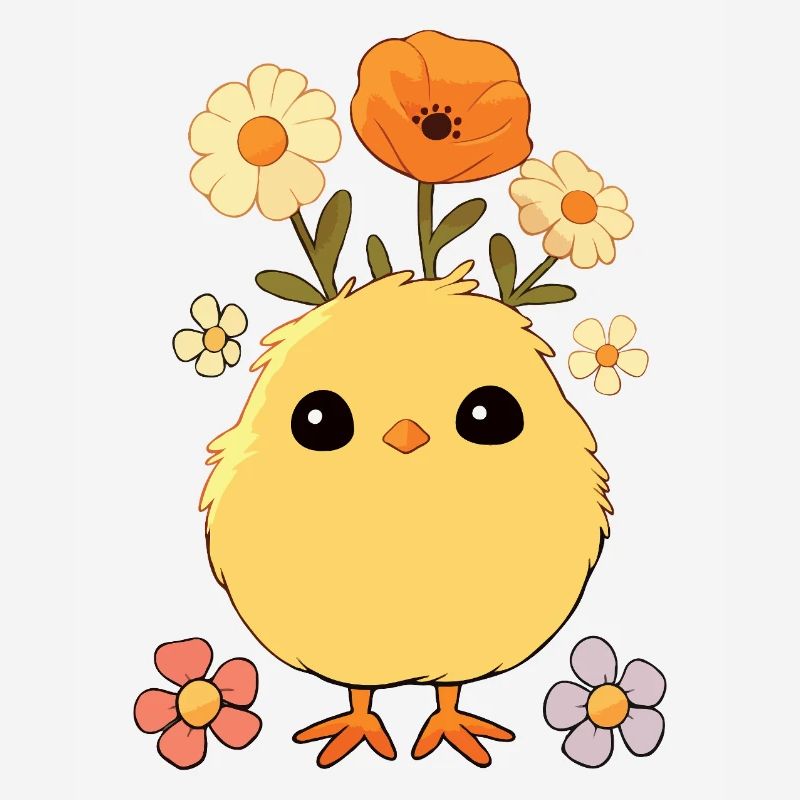 Happy Easter Easter Chick Vintage
