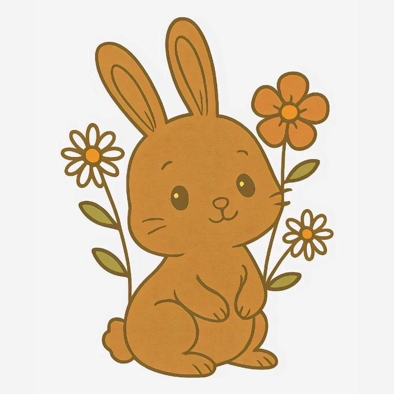 Bunny Bunny Printemps Fleurs Été Jardin de Pâques