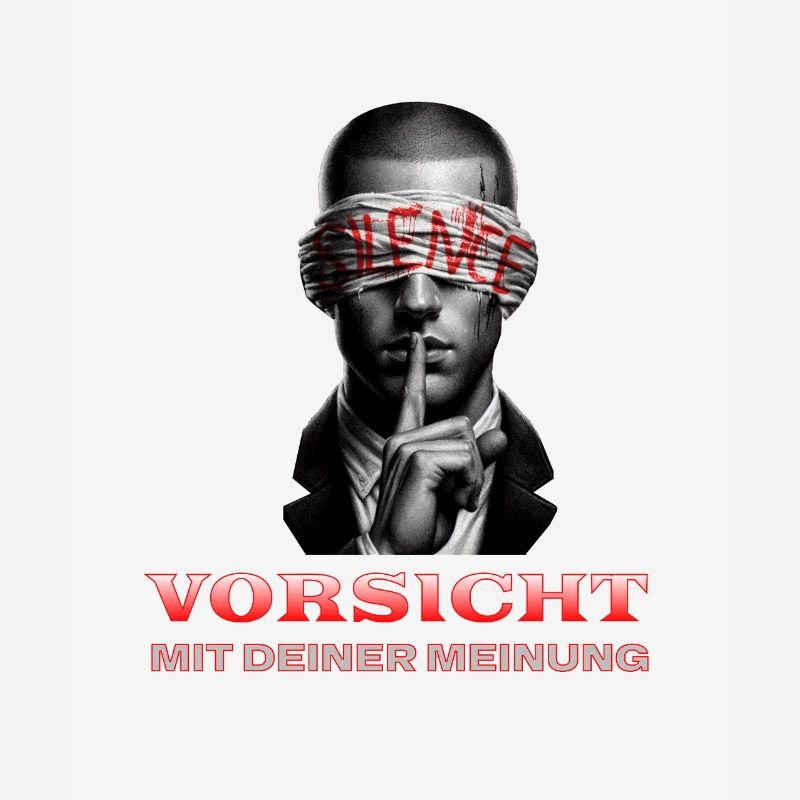 Vorsicht, Subtile Botschaft mit Augenbinde