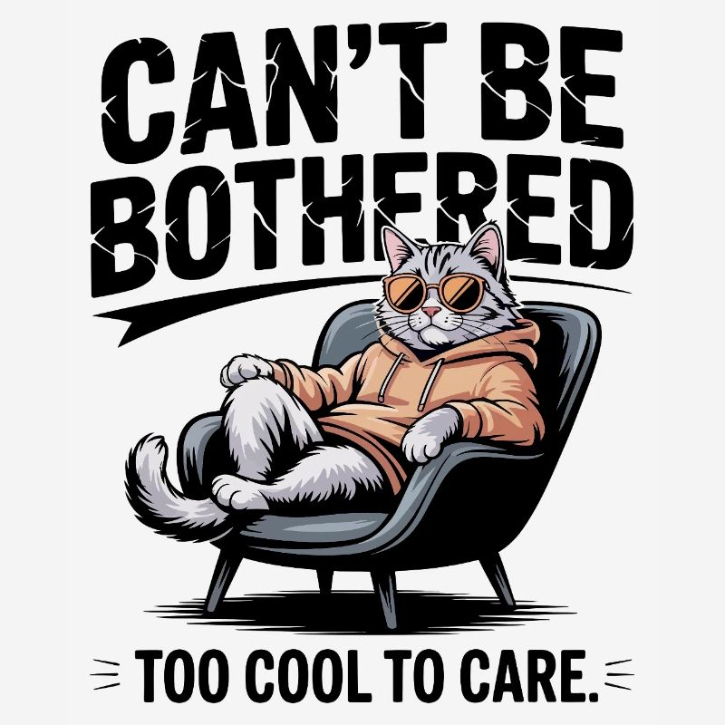 Can't Be Bothered Cat Attitude