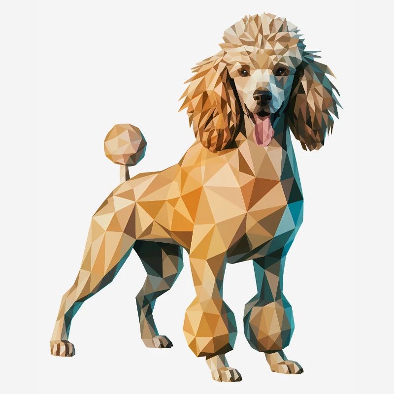 Caniche - Logo Low Poly cool