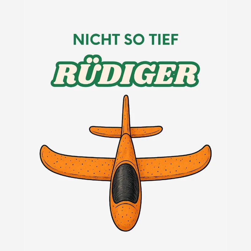 Not So Deep Rüdiger Airplane Cartoon