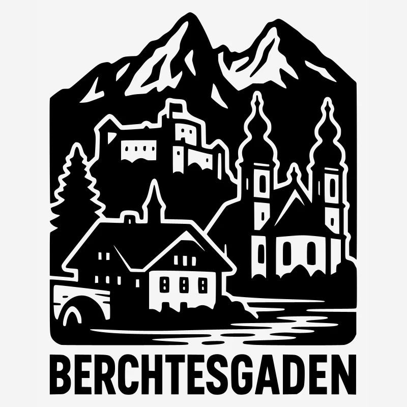 Silhouette de Berchtesgaden Point de repère